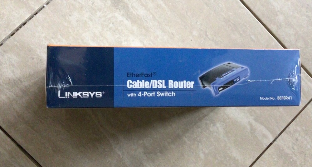 LINKSYS CABLE/DSL ROUTER MODEL NO BEFSR41 WIRED ETHERFAST WITH 4 PORT SWITCH