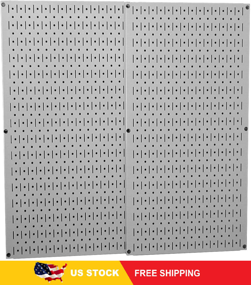 Wall Control 30-P-3232G Gray Metal Pegboard Pack