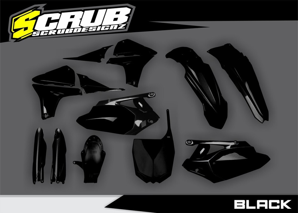 Yamaha YZ450F 2010 2011 2012 2013 Plastic kit + fork guards + shock flap