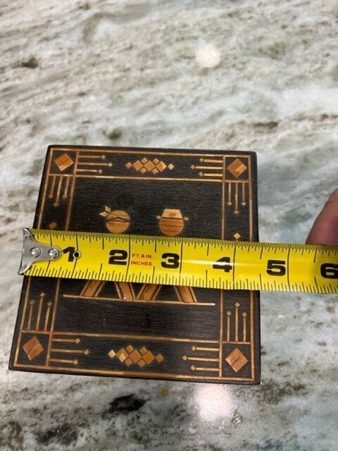Wood Carved Trinket Box
