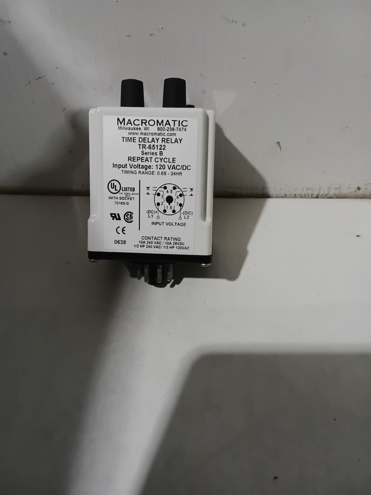 Macromatic TR-65122 Series B REPEAT CYCLE Input Voltage: 120 VAC/DC (A7A)