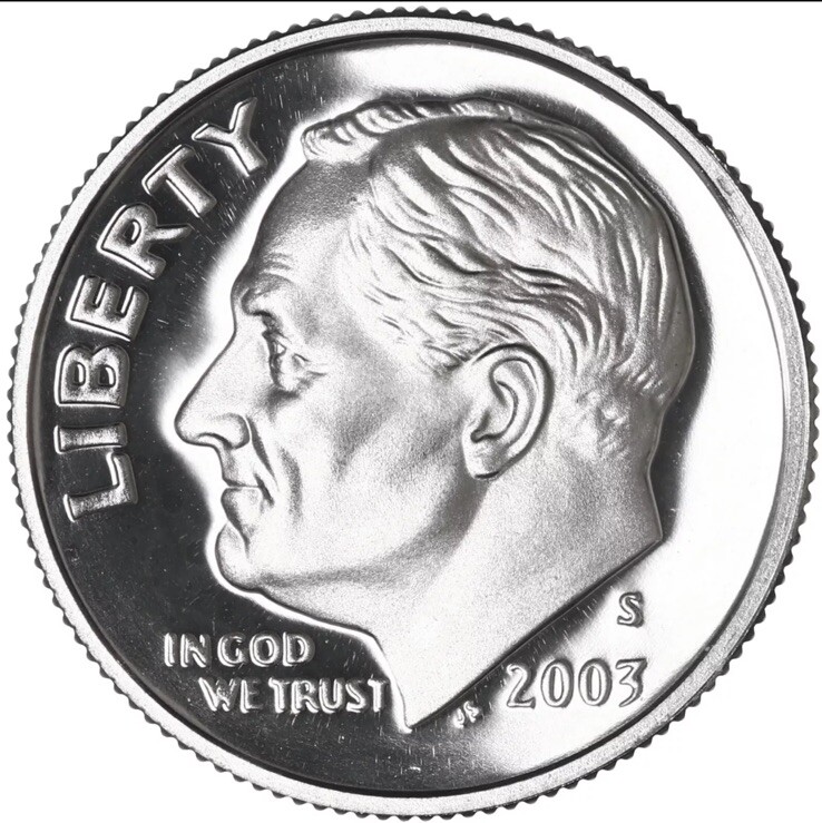 2003 S - Roosevelt Dime - Gem Proof CN Clad (One Coin)
