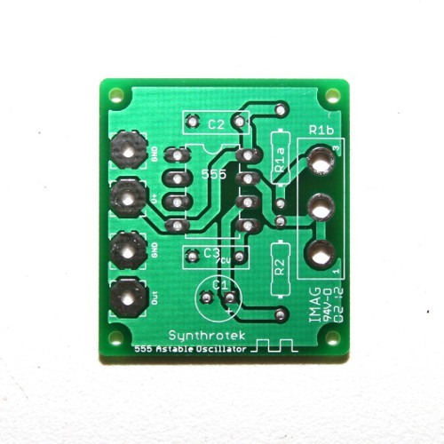Synthrotek 555 Timer Oscillator PCB - Square Wave LFO Circuit Bending PCB
