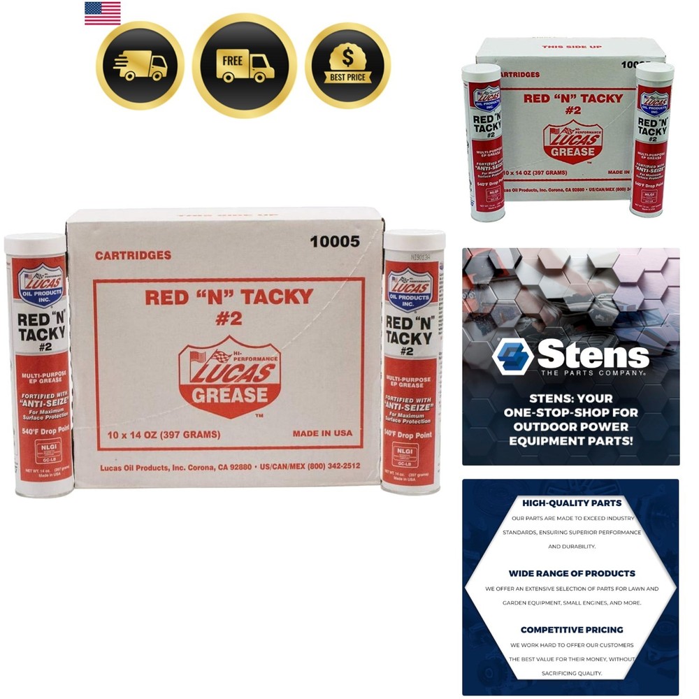 Stens Red N Tacky Grease, 10 Pack