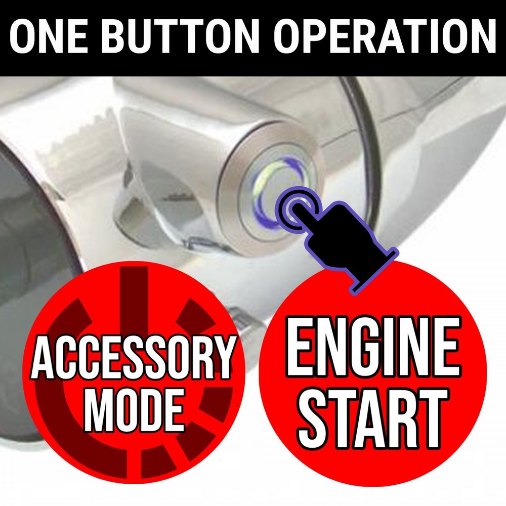 One Touch Engine Start Kit with RFID - Blue Illumination Keep It Clean custom