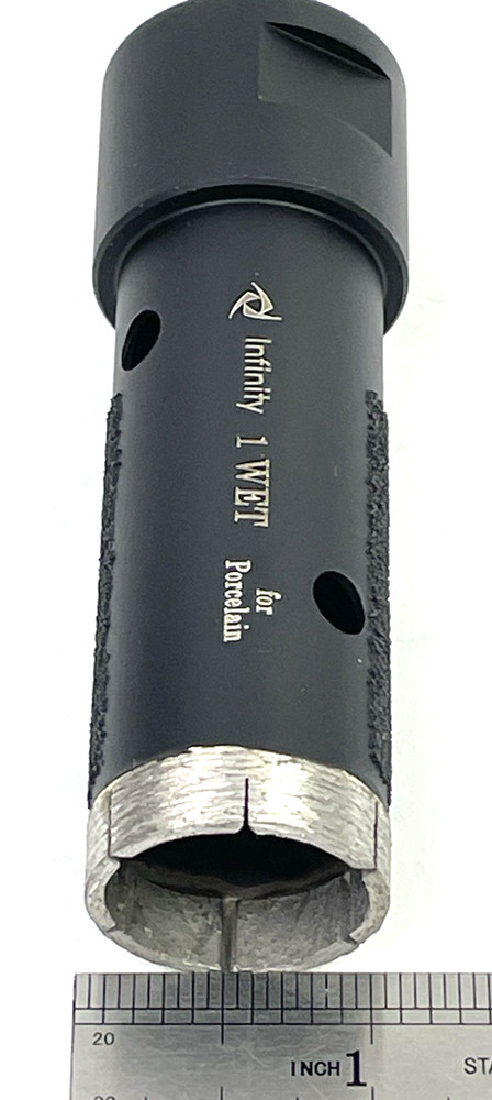 INFINITY 1” WET 5/8"-11 UNC Core Drill Bit for Porcelain