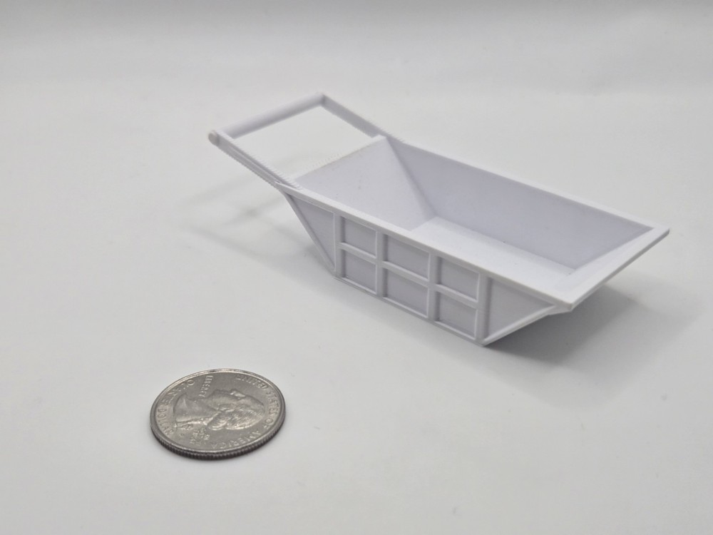 1/64 Scale 12 Cubic Yard Bedding Box in White
