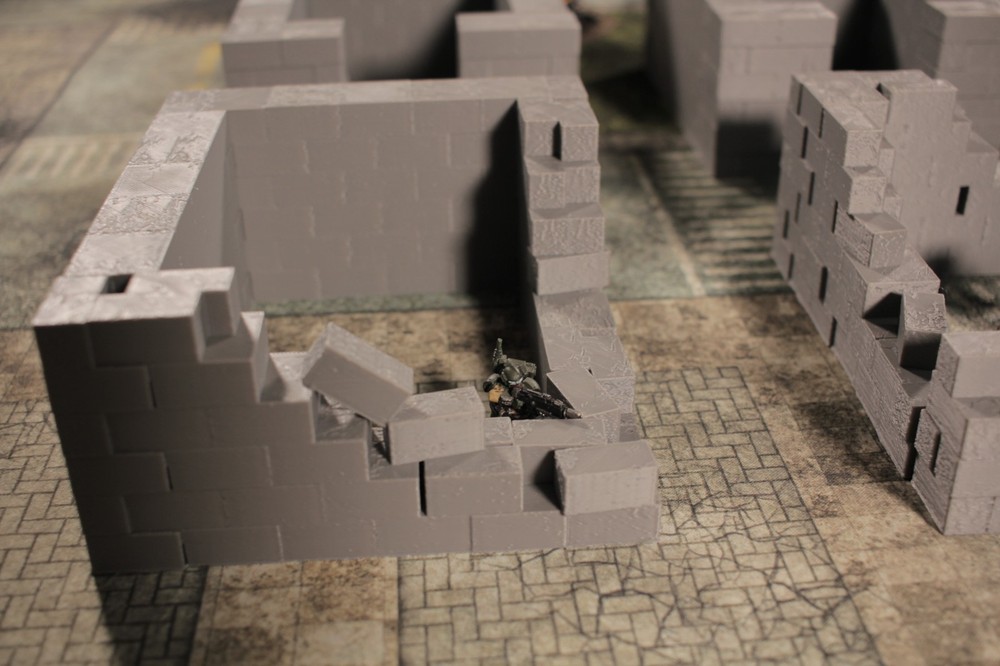 Modular Corner Walls, 40k, D&D, wargaming terrain