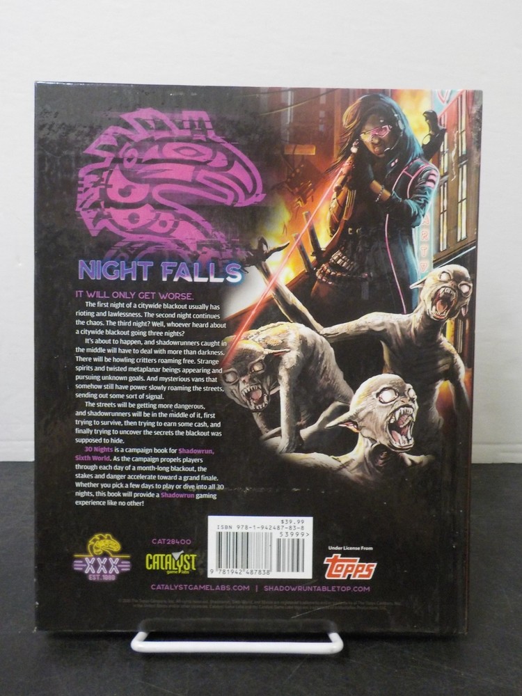 C0902 Catalyst Games Shadowrun "30 Nights Campaign" RPG Book (See Cond.)
