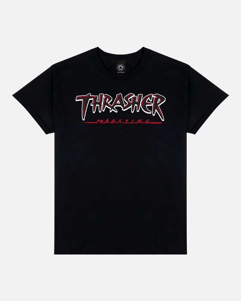 Thrasher Slash Logo Black T-Shirt