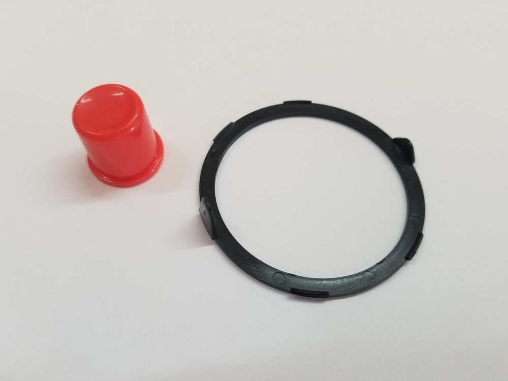 NEW Retaining Ring & Red trigger Button for Atari 2600 CX-40 Joystick Controller