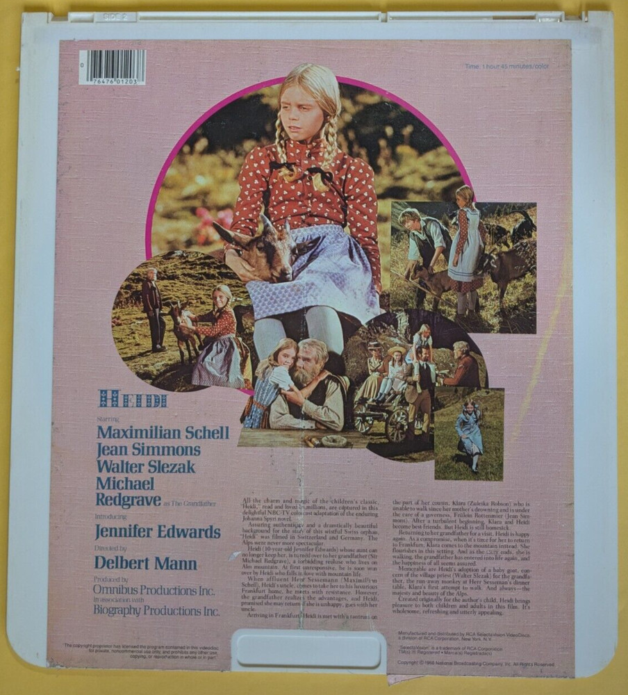 HEIDI CED Capacitance Electronic Video Disc RCA SelectaVision VideoDisc