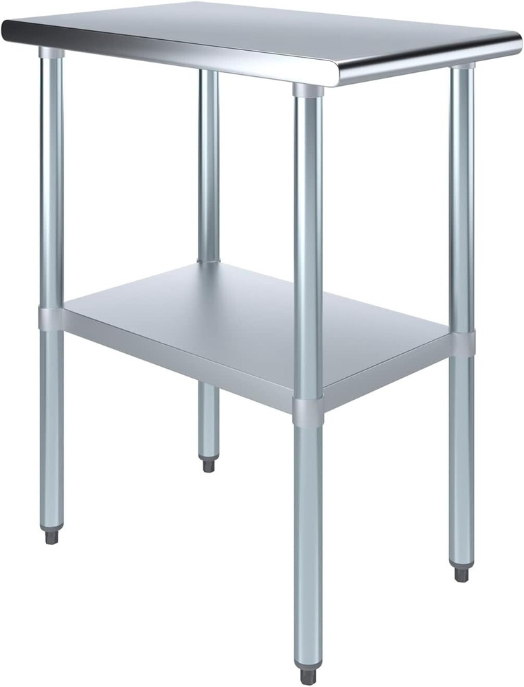 Stainless Steel Food Prep Work Table with Adjustable Undershelf 30”x18”