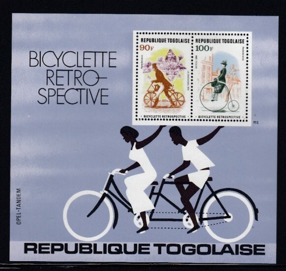 TOGO Bicycle Retrospective MNH souvenir sheet