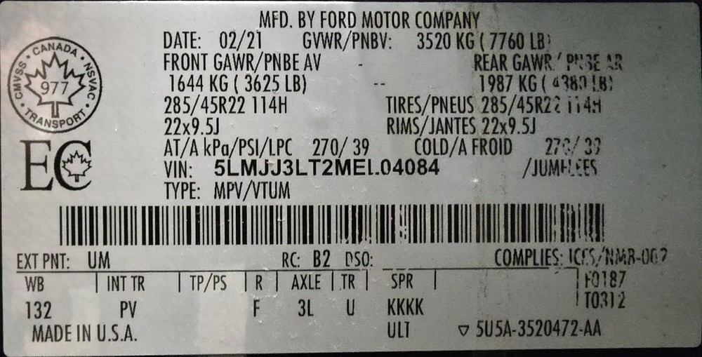 Driver Left Front Spindle/Knuckle Fits 18-21 EXPEDITION 1548065