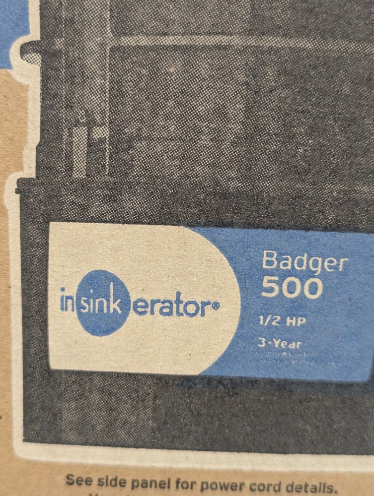 InSinkErator Badger 500 Standard Series 1/2 HP Continuous Feed Garbage Disposal