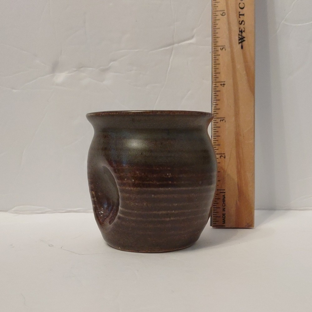 Samuel Calder Studio Art Pottery Sugar Cup Earthenware Matte Stoneware