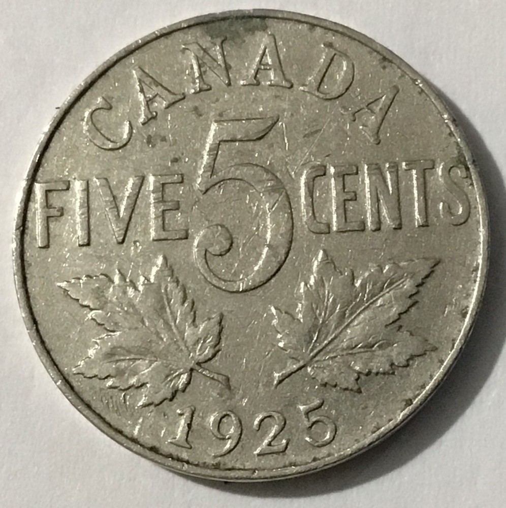 1925 Canada 5 Cents
