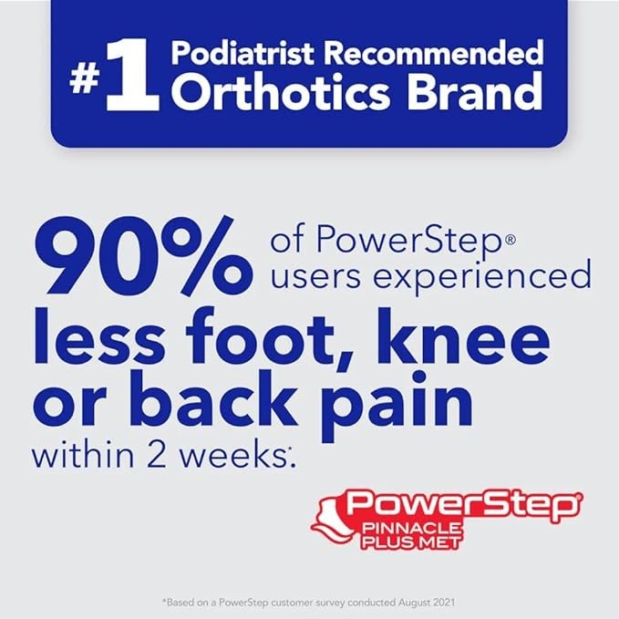Powerstep Pinnacle PLUS MET Multiple Sizes