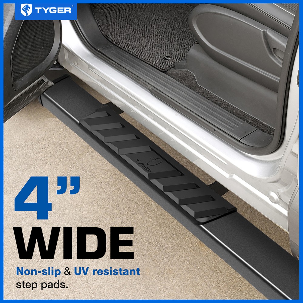 TYGER 4" Riser Running Boards for 09-24 Ram 1500 Quad Cab