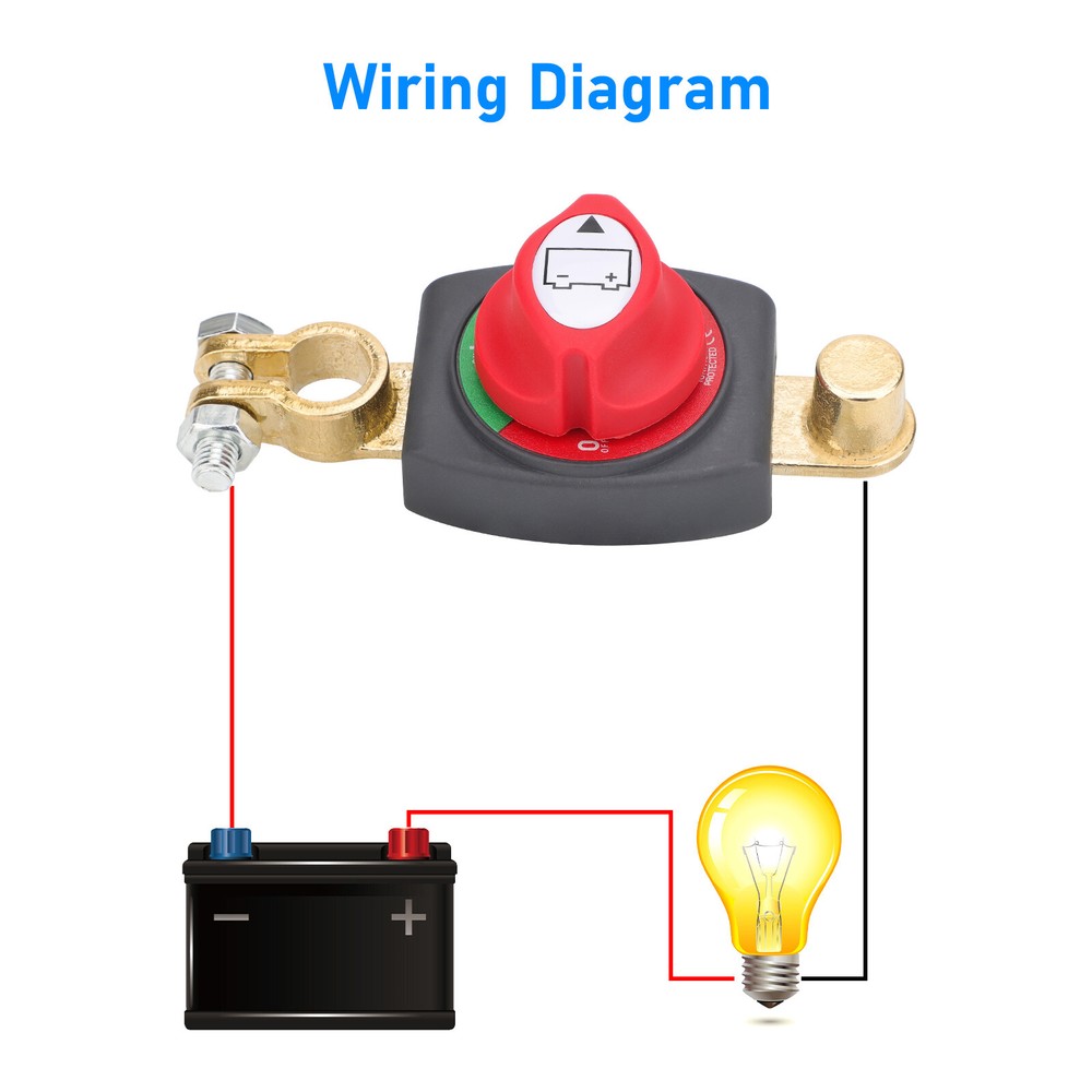 Battery Disconnect Switch Isolator Cut-Off Power Master Battery Switch Marine