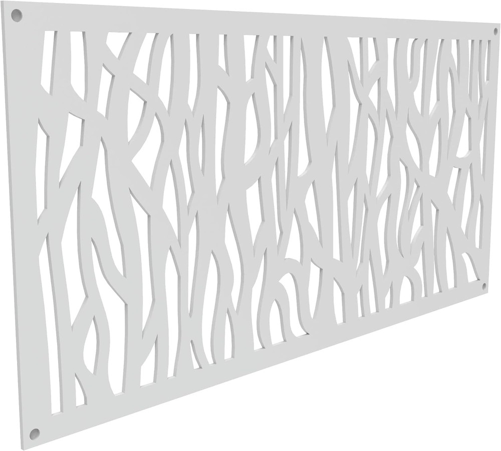 Freestyle 2'X4' Sprig Decorative Screen, White