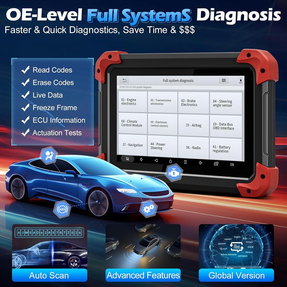 XTOOL D7 Auto Bidirectional OBD2 Scanner Full System Diagnostic Tool 36+Reset