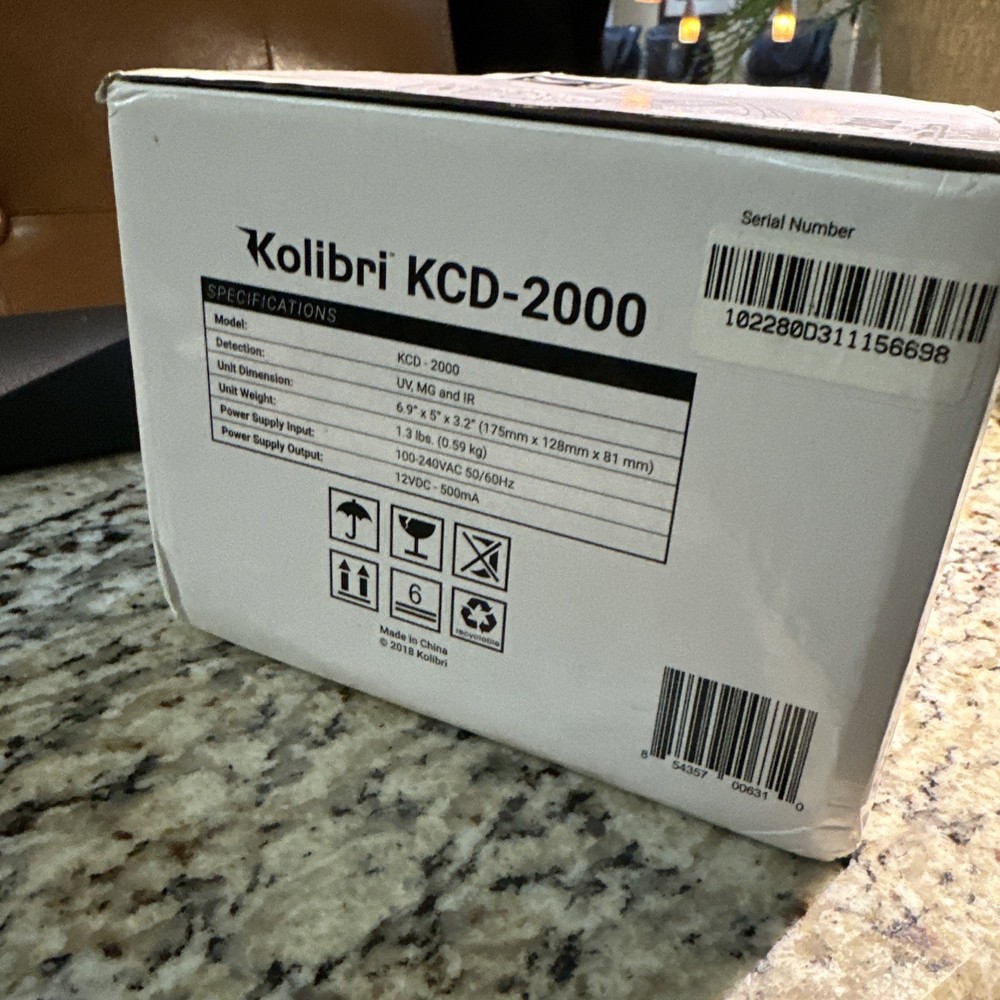Kolibri KCD-2000 Advanced Counterfeit Bill Detector & Counter Pre Owned