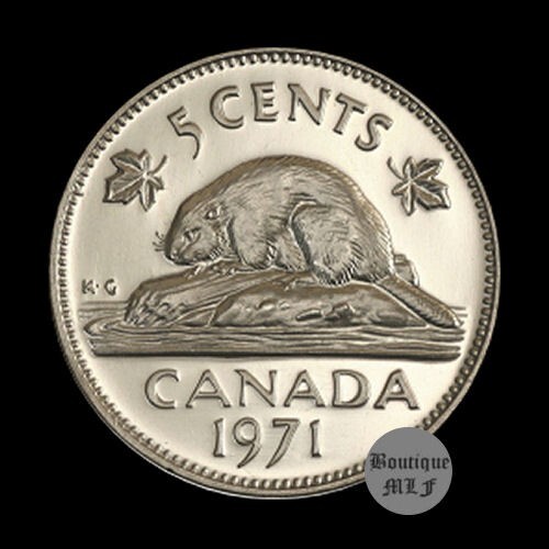 1971 Canada   5 Cent  UNC. from a roll