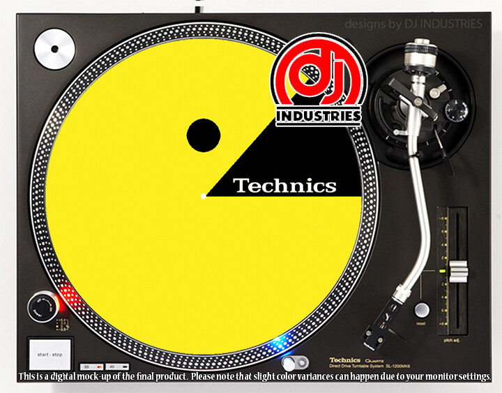 Technics Pac-man - DJ slipmat for LP turntable record player