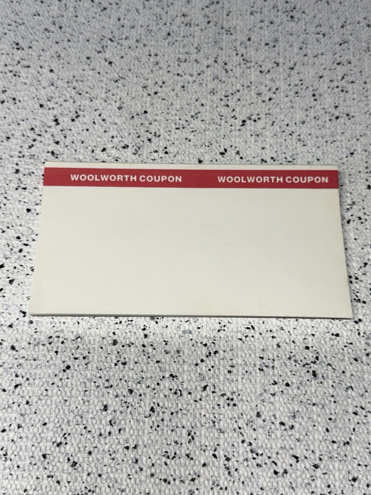 Vintage Woolworth Coupon Note Pad Book 50 Sheets