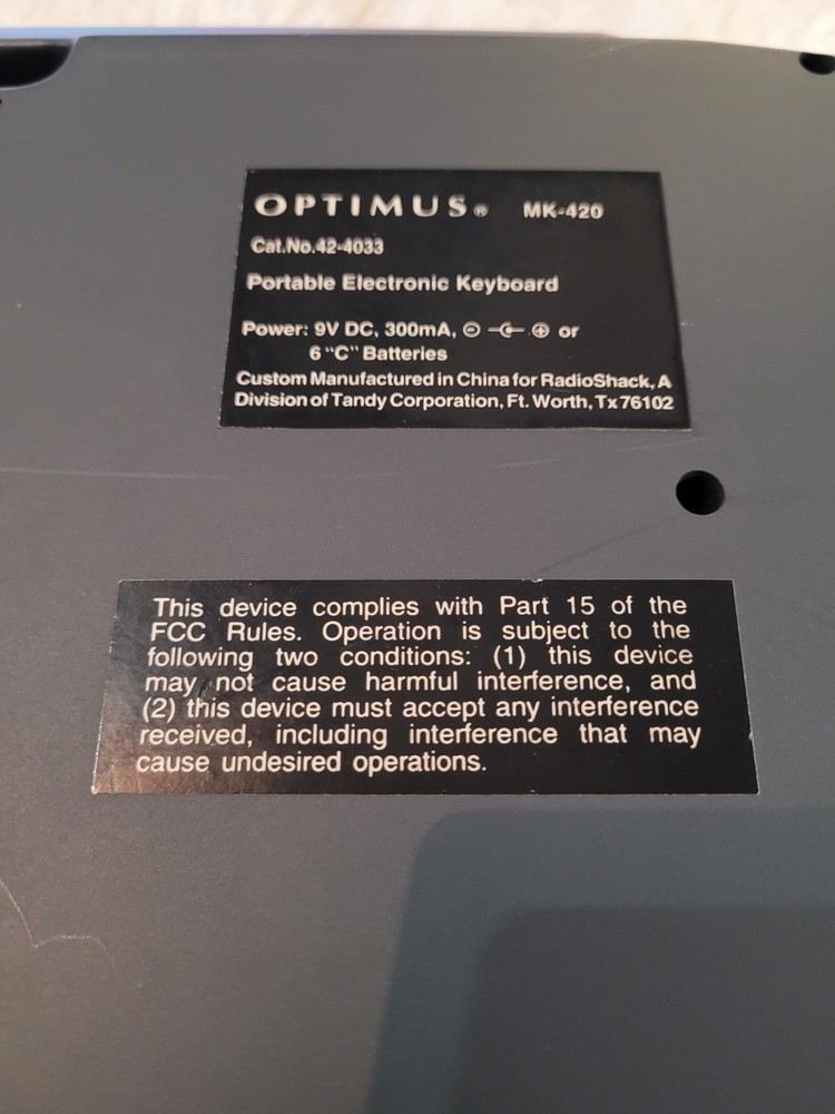 Optimus MK‑420 Keyboard 37-Key Electronic Only Works