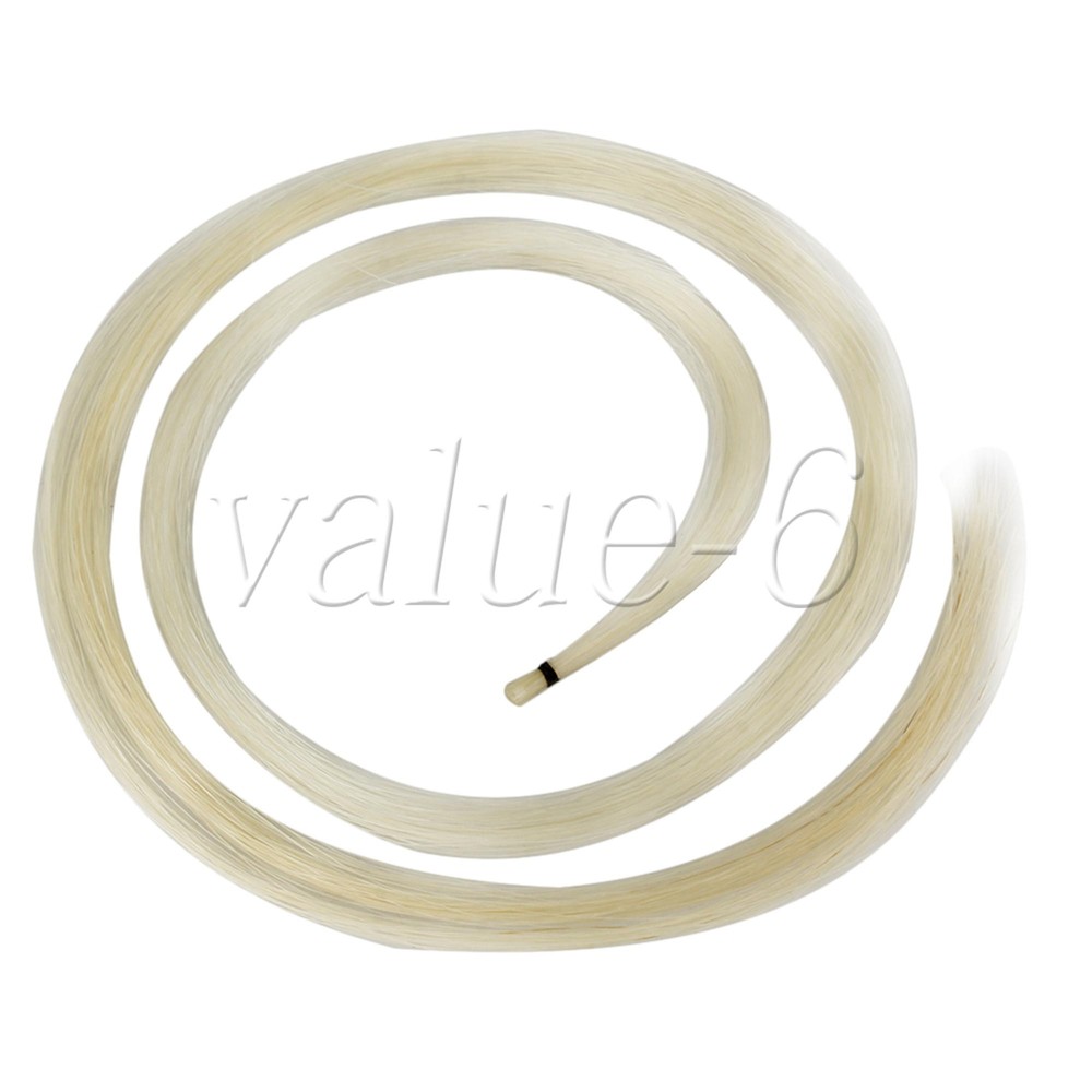 White 2 HANKS PROFESSIONAL VIOLIN BOW HAIR MONGOLIAN
