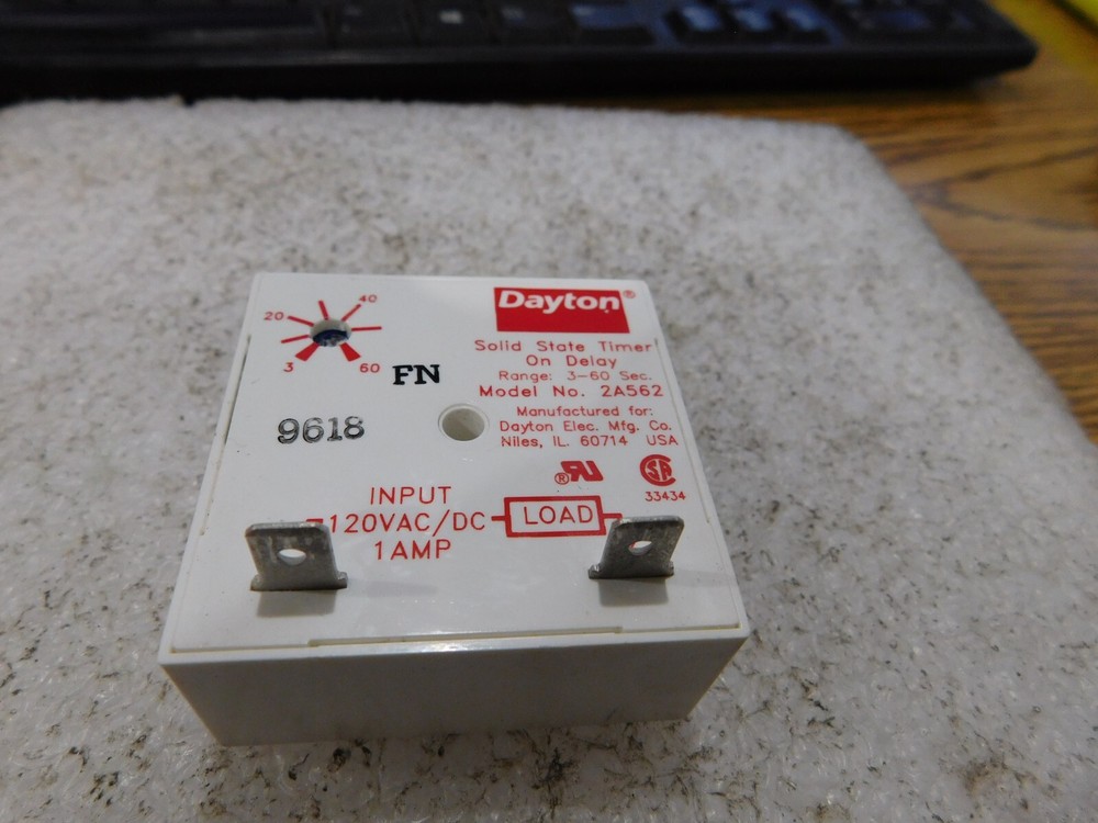 Dayton Model: 2A562 Solid State Timer On Delay