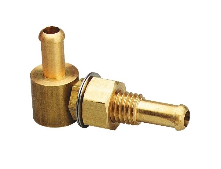 Tempo Marine 120010 209BHF 3/8” to 3/8” I.D. 90° Brass Bulkhead Fitting