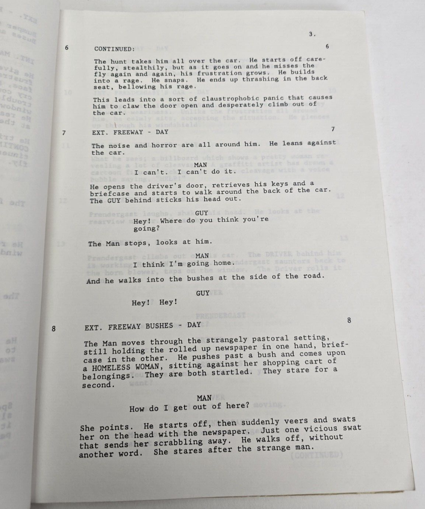 FALLING DOWN / Ebbe Roe Smith 1991 Screenplay, frustrated with flaws in society
