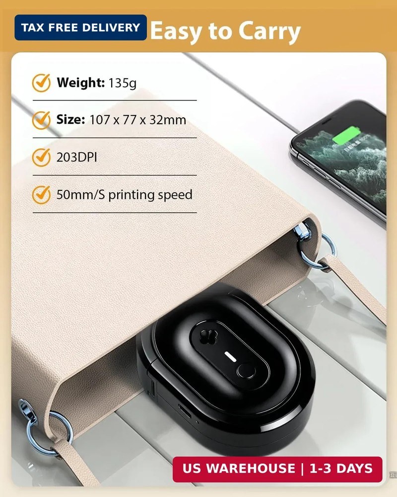 Label Maker Machine with Tape, N12 Portable Bluetooth Label Printer, Wireless Mi