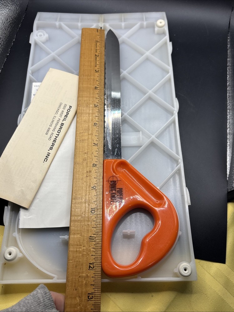 Vintage Popeil's Bionic Knife 8" Blade Cutting Board Case Set