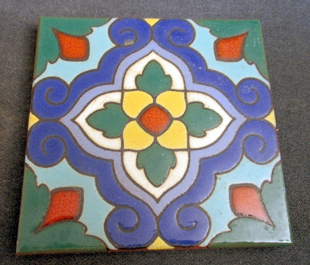 Corsage Art Deco Tile/ Trivet 6”x 6”