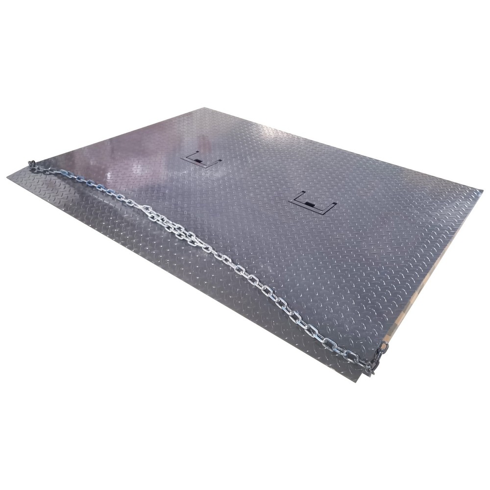 6000kg Heavy Duty Ground-to-Container Loading Ramp Platform Height-Adjustable