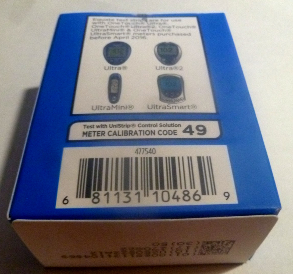 Equate Blood Glucose Test Strips, 50 Count
