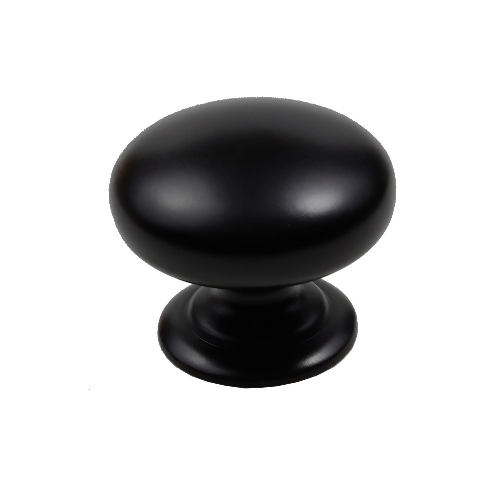 Round Cabinet Knob Black Traditional Kitchen Bath Drawer Pull Hardware Globe