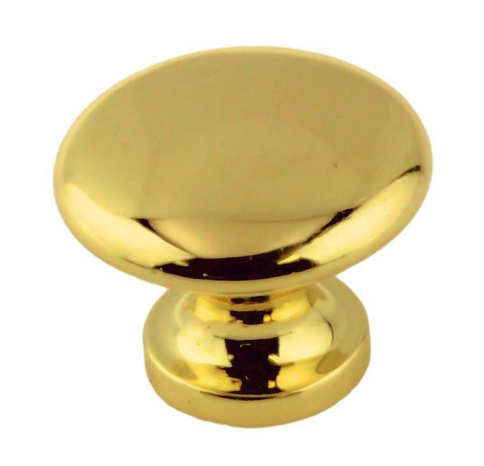 1" Classic Small Knob Polished Brass
