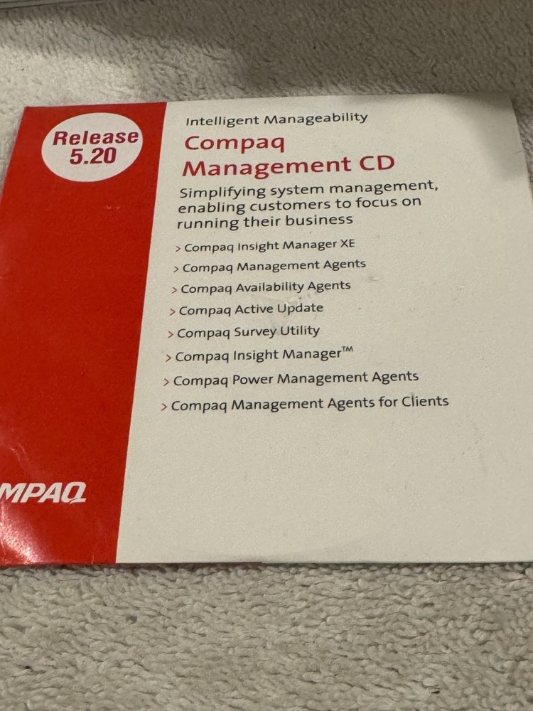 Compaq Management CD Release 5.20 - NEW/SEALED!!!