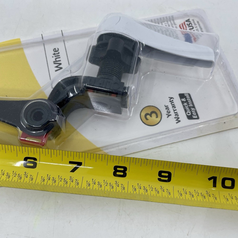 Korky Universal Toilet Flush Handle White Front Side Angled Mount Fit