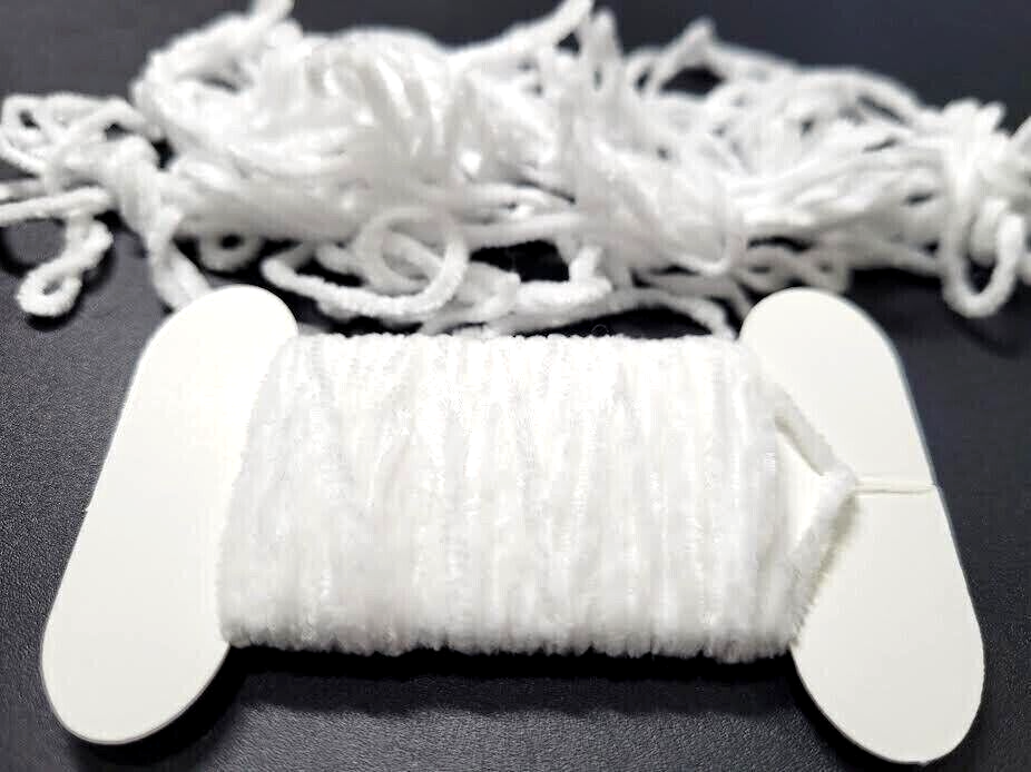 CHENILLE - SNOW WHITE - Fine - Small & Medium - Fly & Jig Tying Material - NEW!