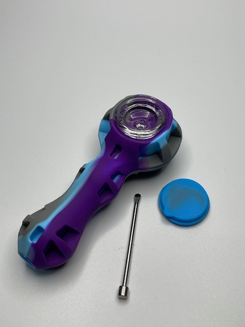 Leather Tobacco Rolling Kit with Silicone Pipe