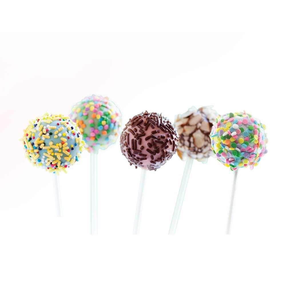 Sweet Creations 100 Count Reusable Plastic Cake Pop Sticks White