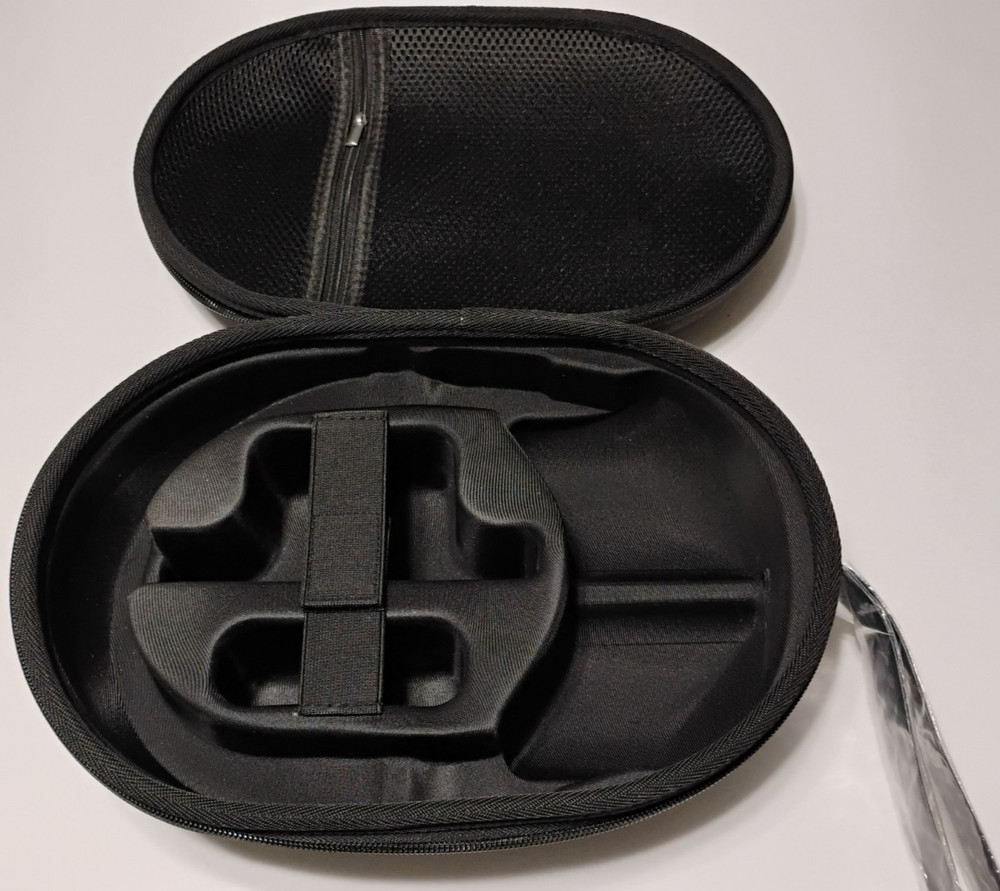 Portable EVA Storage Carrrying Case for Vision Pro VR Headset Black Zip w/Handle