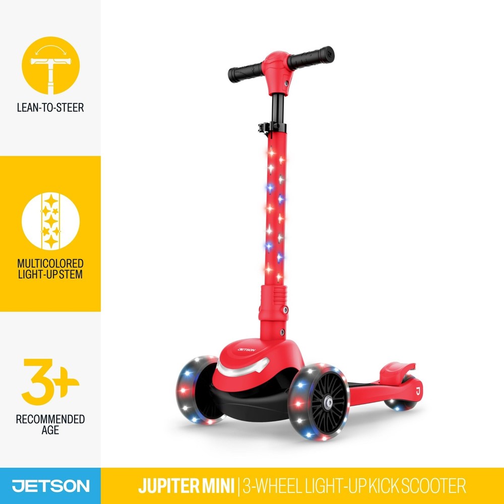 Jetson Scooters - Jupiter Mini 3 Wheel Kick Scooter, Blue, Foldable, Lightwei...